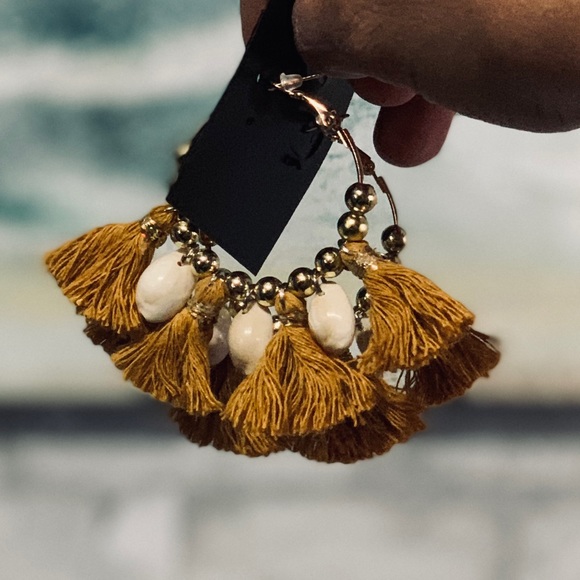 WAVE-Macrame earrings.Handmade available in colors - Picture 8 of 15